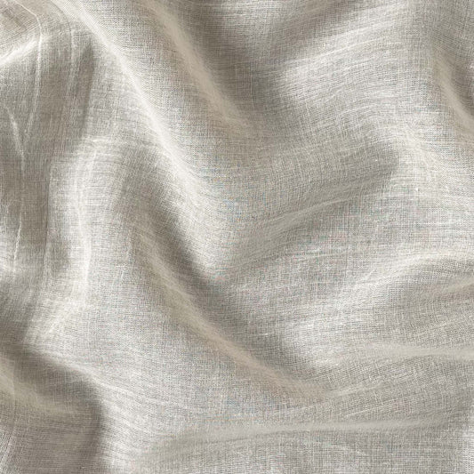 Off-White Dyeable Pure Linen Gauge Plain Fabric (Width 55 Inches